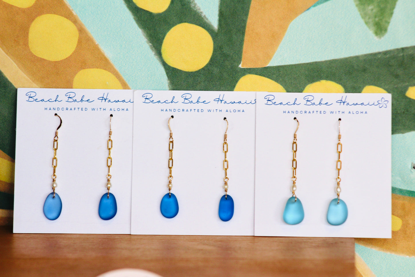 Sea Glass Dangle Earrings